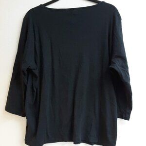Jones NY 3/4 sleeve black shirt